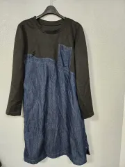 デニムバイカラー長袖ONE PIECE 66