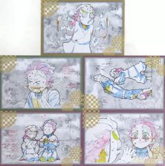 [중고] 캐릭터 카드 C 세트 엽서 세트 [귀멸의 칼날 검 대장장이의 사토 편 × ufotable DINING] 즐거운 복권 경품