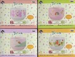 [중고]접시·찻잔(캐릭터) 전 4종 세트 코바치 [이치반 복권 나츠메 친구장~노래 잠자기보다~] H상