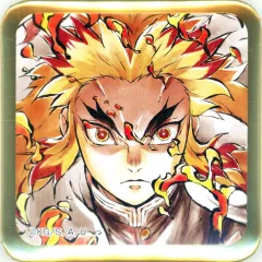 【中古】バッジ・ピンズ 煉獄杏寿郎(炎) 歴代特別編集版提供イラストスクエア缶バッジ 「鬼滅の刃×ufotable DINING 鬼滅シアター開催記念 THEATER DINING 無限列車編」 お楽しみくじ景品