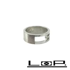 グッチ ■美品■ ブランテッド G ロゴ カットアウト リング 指輪 アクセサリー シルバー SV925 ＃18 【496325】10
