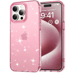 新品 MuZiF iPhone 16 Pro 用 ケース クリア キラキラ 可愛い 透明 薄型 超軽量 グリッター 輝きピカピカ 携帯カバー 人気 おしゃれ 耐衝撃 傷防止背面 滑り止め 指紋防止 ストラップホール付き アイフォン16 Pro 用 保護ケース 