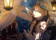 [중고] 클리어 파일 캐스터 / 길가 메쉬 W 포켓 A4 클리어 파일 [Fate / Grand Order - 절대 마수 전선 바빌로니아 -]