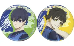 【中古】バッジ・ピンズ 潔世一＆蜂楽廻 各巻ジャケットイラスト使用缶バッジ(2個)セット 「Blu-ray ブルーロック Vol.1」 A-on STORE購入特典