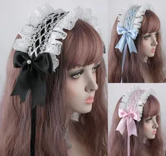 15色 ヘッドドレス ロリータ レース 即購入OK カチューシャ 髪飾り リボン ヘアアクセサリー ゴスロリ コスプレ お嬢さま ロリータファッション 学園祭 文化祭 メイド 二次会 パーティー 女子会 結婚式 min#