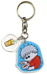 【中古】キーホルダー 五条悟 「呪術廻戦 懐玉・玉折 トレーディング2連アクリルキーホルダー～めんそーれver.～」