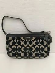 【中古品】 COACHコーチ シグネチャー ハンドバッグ ポーチ ミニバッグ ファッション小物 バッグかばん 現状品