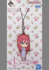 【中古】雑貨 中野三玖/ワンピース ラバーストラップ きゅんキャラいらすとれーしょんず 「一番くじ 映画 五等分の花嫁 ～夢のひととき～」 L賞