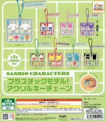 【中古】紙製品 ガチャ台紙(グリーン) 「サンリオキャラクターズ プラスチックモデル!アクリルキーチェーン」