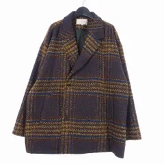 その他 other REVO レブォ オーバーサイズ ブークレ 起毛チェック ダブル ジャケット コート 2 ブラウン系 マルチカラー