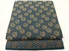 平和屋着物◎六通柄　京本袋帯　抽象文様　金糸　正絹　逸品　AABE3051uk