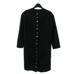 ザラウーマン ZARA WOMAN フェイクスエード ノーカラーコート ジャケット XS ブラック 黒 2969/050/800