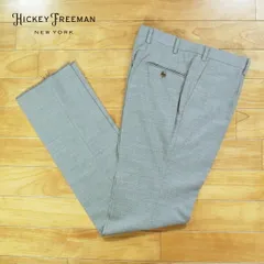 80%OFF 新品 ヒッキーフリーマン Hickey Freeman パンツ 88 MPT3039 LLサイズ グレー スラックス ウール×ポリウレタン チェック柄 ビジネス 日本製 春夏 932-51F