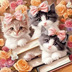 パネル生地　新柄　可愛い猫8柄B