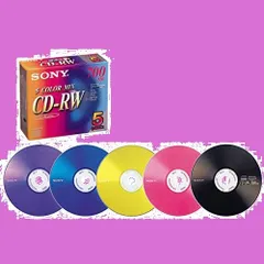 5枚パック 10mmケース 5CDRW700EX 1-4倍速 CD-RWメディア ソニー