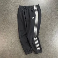 adidas アディダス スウェットジョガーパンツ エッセンシャルズ フリース テーパードカフ スリーストライプ パンツ ブラック メンズ O GK8821