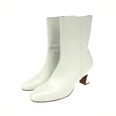 UNITED ARROWS ユナイテッドアローズ ショートブーツ 表記サイズ:36 1/2 サイドジップ レザー    ホワイト レディース / 240001182116