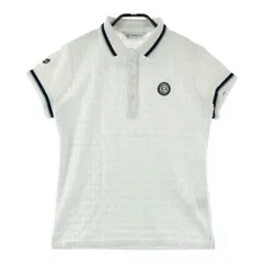 サイズ：M AND PER SE アンパスィ  半袖ポロシャツ パイル地 ロゴ総柄 ホワイト系 [240101570733] ゴルフウェア レディース ストスト