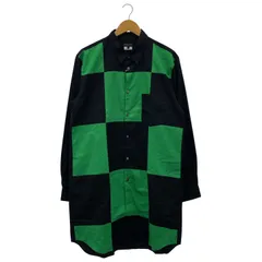 COMME des GARCONS HOMME PLUS (コムデギャルソンオムプリュス)ブロード×ブロックチェックシャツブラック×グリーンL