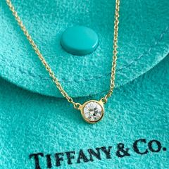 極美品 オールドティファニー バイザヤード 3P ダイヤ ネックレス k18 極美品 オールドティファニー バイザヤード 3P ダイヤ ネックレス k18