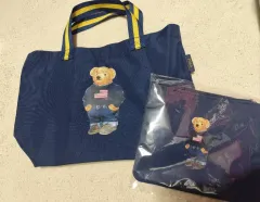 ポロ クマ ドール トートバッグ+ポーチ セット ネイビー バッグ Teddy Bear Ralph Lauren POLO
