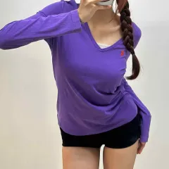 ポロ ラルフローレン 日本版 華奢フィット Vネック ロングスリーブ Tシャツ (S)