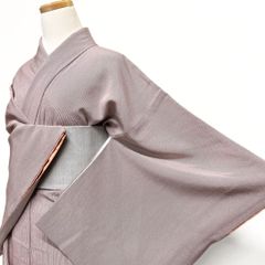 江戸小紋 縦縞 よろけ縞 流線 お洒落 変わり縞 着物 044k d - メルカリ