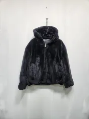 ザラ ブラック フーディー ファー ジャケット