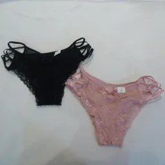 新品タグ付き  エメフィール 　ショーツ2枚セット  M　ヒップ87～95 ①黒　②ピンク
