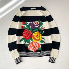 STELLA McCARTNEY ステラマッカートニー イタリア製 花柄 ボーダー ニットセーターのサムネイル