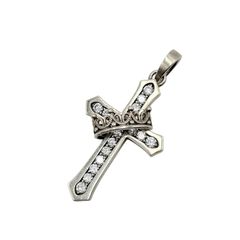 中古品】Justin Davis ジャスティンデイビス CROSS WITH CROWN STONE