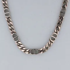 Dior ディオール CD ICOM チェーンリンク ネックレス ネックレス N1574HOMMT_D000 メンズ 真鍮 シルバー 【中古】