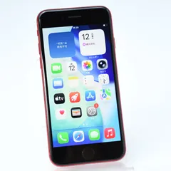 【液晶美品＊純正バッテリー80%】au SIMフリー iPhoneSE 第３世代 64GB レッド