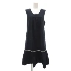 チェスティ Chesty ノースリーブ ワンピース ロング丈 ギャザー 1 紺 ネイビー /NL ■GY60