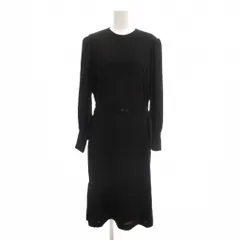 ハナエモリ HANAE MORI ヴィンテージ ワンピース ロング丈 9A3 黒 ブラック 長袖 ラウンドネック /NL ■GY60