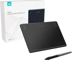 MY263 HUION ペンタブレット HS64 ペンタブ 板タブ スマホ対応 android対応 windows mac対応 筆圧感知 8192 充電不要ペン 4個のショートカット 左利き クリスタ お絵描き イラスト