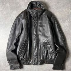 美品 PAIR SLOPE ブラック レザージャケット シングル 牛革 L 肉厚