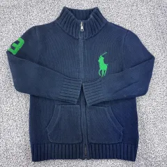 5 ポロ ラルフローレン キッズ ビックポニー ニット ジップアップ ジャケット 1028YS2