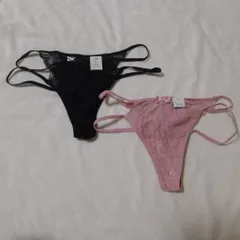 新品タグ付き  エメフィール 　ショーツ2枚セット  L　ヒップ92～100 ①黒　②ピンク