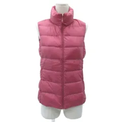 ユニクロ UNIQLO ウルトラライトダウンベスト S マゼンタ スタンドカラー ミドル丈 /HO25 ■GY58