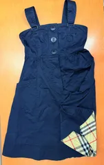 △▼△0124　Burberry Blue label　バーバリー　ブルーレーベル　肩ベルト　ノバチェック　ワンピース　36　中古