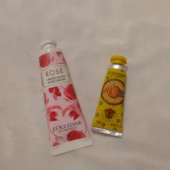 未使用品  ロクシタン ROSEハンドトリートメント30ml・SOLスノーSHハンドクリーム10ml 2本セット 30ml・10ml