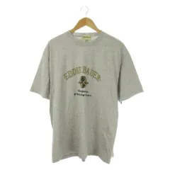 エディーバウアー EDDIE BAUER 半袖Tシャツ クルーネック 丸首 ロゴ プリント L グレー /CK4 ■GY58