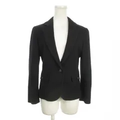 23区 オンワード樫山 ジャケット 38 黒 ブラック 長袖 テーラードカラー シングルブレスト /AO16 ■GY61