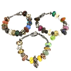 Trollbeads トロールビーズ ブレスレット レディース ストーン 刻印 925S 3点セット【PF-651】