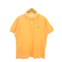 ラコステ LACOSTE ポロシャツ 4 オレンジ 半袖 襟付き ロゴ刺繍 /AH33 ■GY61