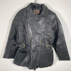80s Euro Vintage genuine leather saki leather レザージャケット サイズ38 黒 ブラック 本革 ドイツ