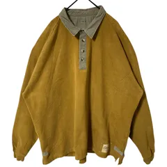 3XL オーバーサイズ 黄土色 無地 シンプル 単色 トレーナー スウェット レディース ユニセックス メンズ 古着 長袖