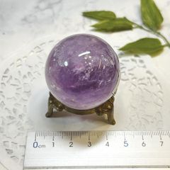 ピンクアメジスト フラワーアゲート スフィア 天然石 台座付き - メルカリ