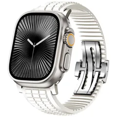 新品 アップルウォッチ バンド フッ素ゴム 49mm 46mm 45mm 44mm 42mm FOR Apple Watch バンド スポーツ 交換用 ベルト 防水 防汗 耐衝撃メンズ Ultra3/2/1 Series 11 10 9 8 7 SE2 6 S